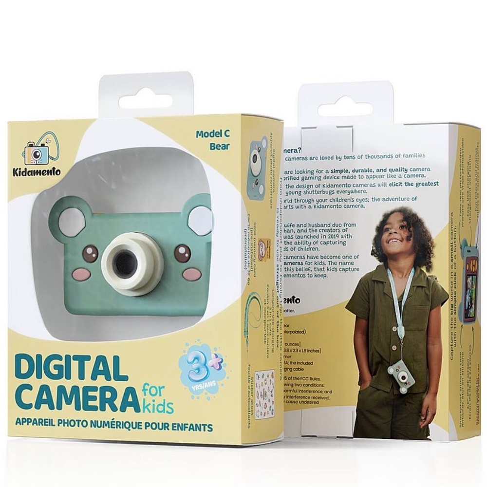 Kidamento Model C Bear Kids Digital Camera in Mint Green